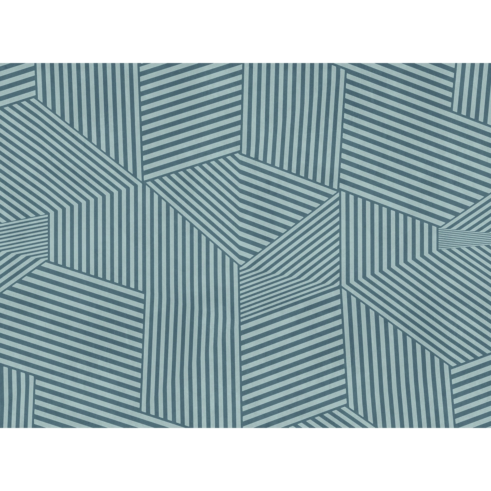 WH45258M Abstract Stripe Maze Blue Mural by Galerie