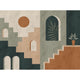 Modern Mediterranean Steps Orange Welcome Home Murals Mural by Galerie