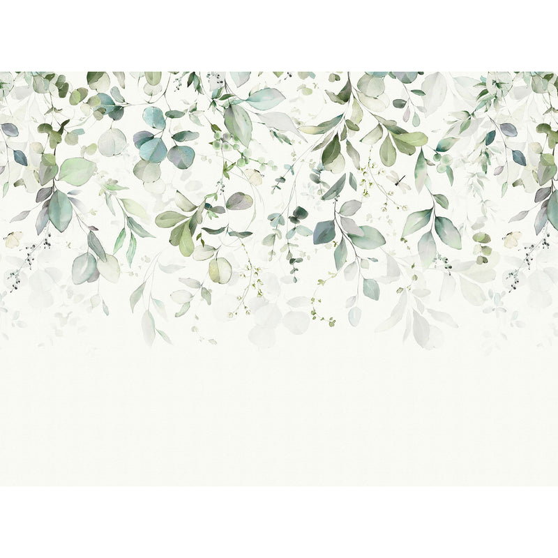 WH45265M Hanging Eucalyptus Garden Blue Mural by Galerie