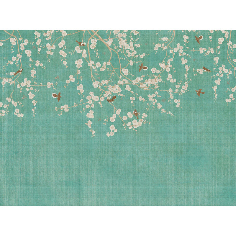 WH45284M Blossom Serenity Blue Mural by Galerie