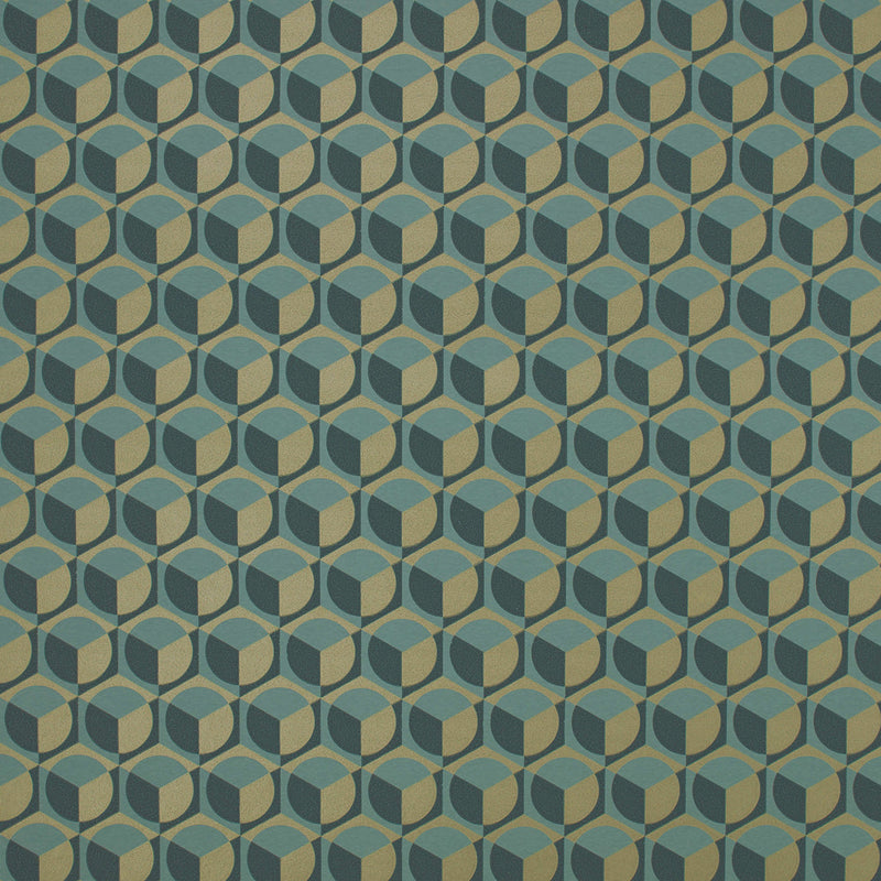 WK819/04 Home Centre x Eley Kishimoto Edition II Teal Wallpaper by Kirkby Design
