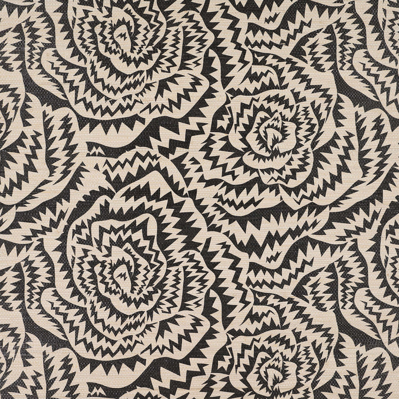 WK821/01 Jagged Roses x Eley Kishimoto Edition II Monochrome Wallpaper by Kirkby Design