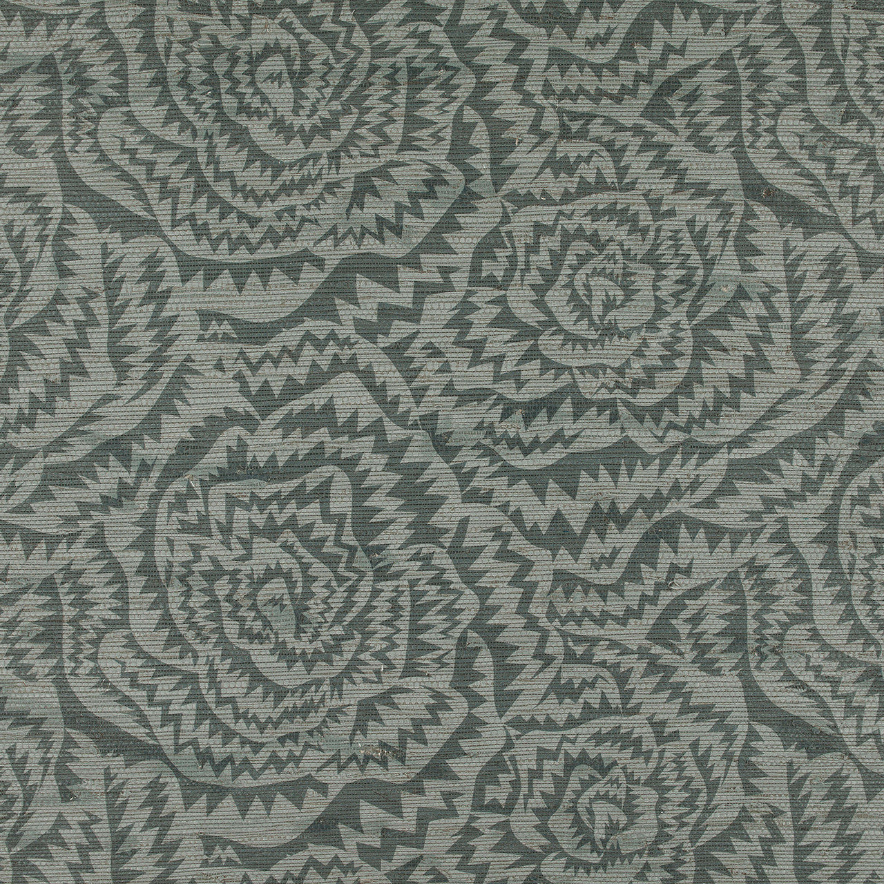 WK821/05 Jagged Roses x Eley Kishimoto Edition II Teal Wallpaper by Kirkby Design