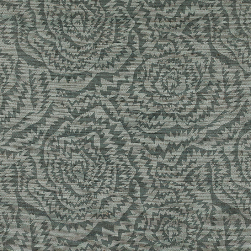 WK821/05 Jagged Roses x Eley Kishimoto Edition II Teal Wallpaper by Kirkby Design