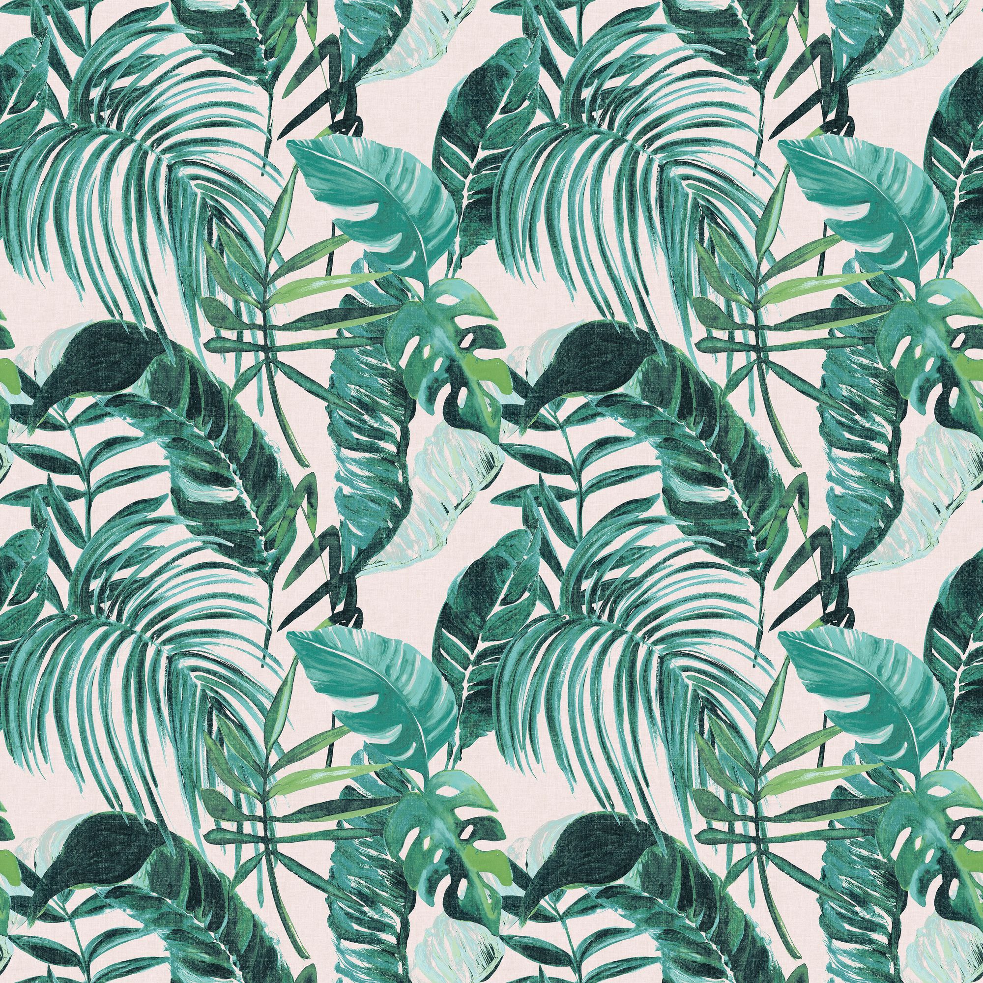 WLD53101W Palmera Turquoise Turquoise Wallpaper by Ohpopsi