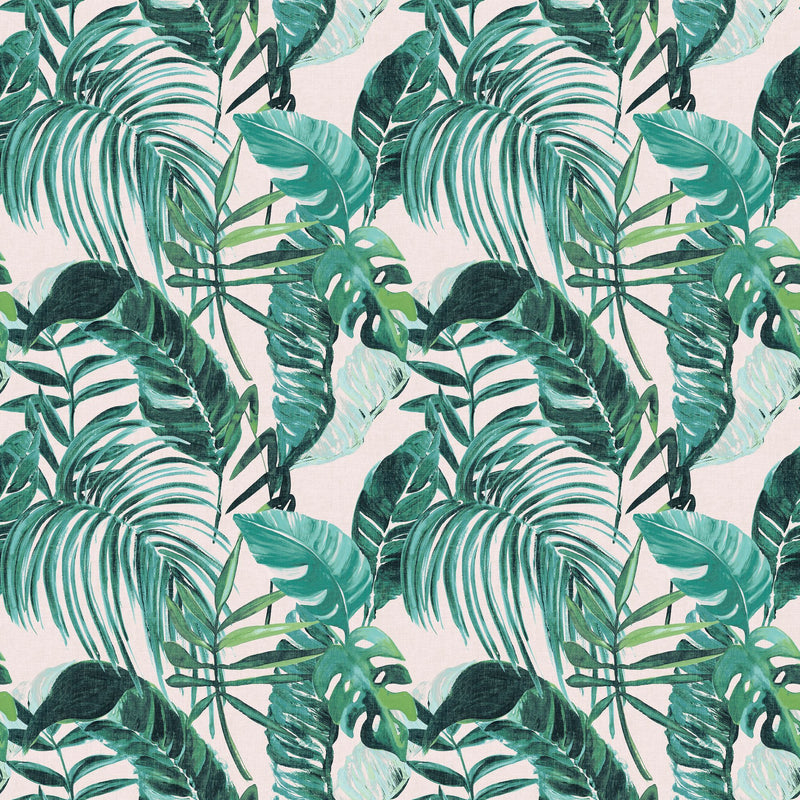 WLD53101W Palmera Turquoise Turquoise Wallpaper by Ohpopsi