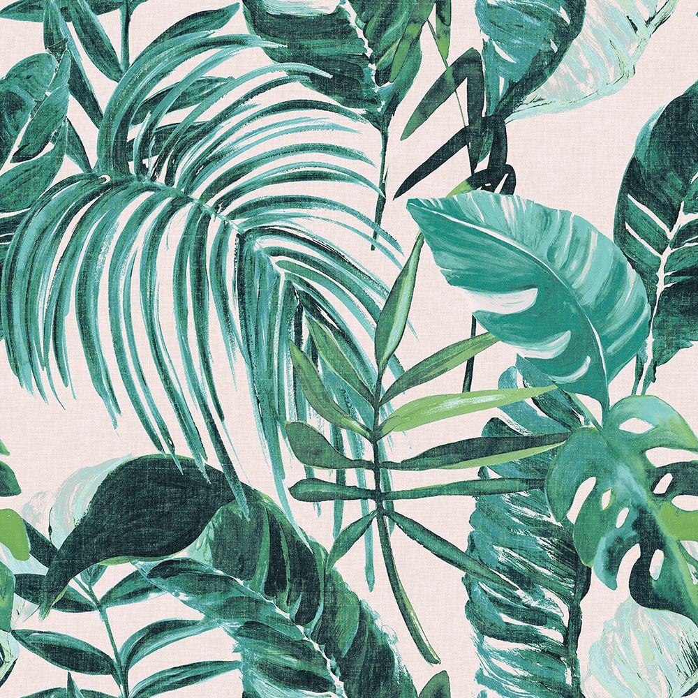WLD53101W Palmera Turquoise Turquoise Wallpaper by Ohpopsi