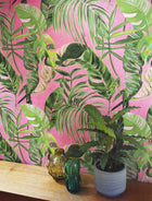 WLD53104W Palmera Fuchsia Fuchsia Wallpaper by Ohpopsi