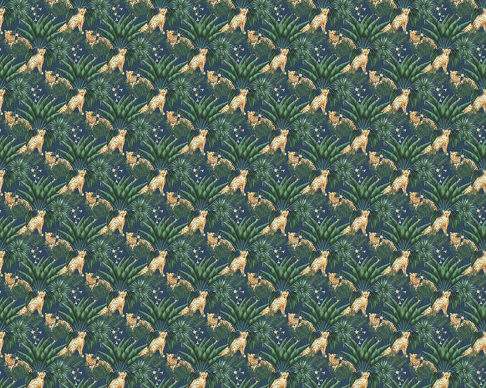WLD53106W Jungle Cheetah Ink Ink Wallpaper by Ohpopsi