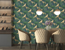 WLD53106W Jungle Cheetah Ink Ink Wallpaper by Ohpopsi