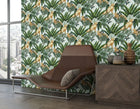 WLD53107W Jungle Cheetah Duck Egg Duck Egg Wallpaper by Ohpopsi