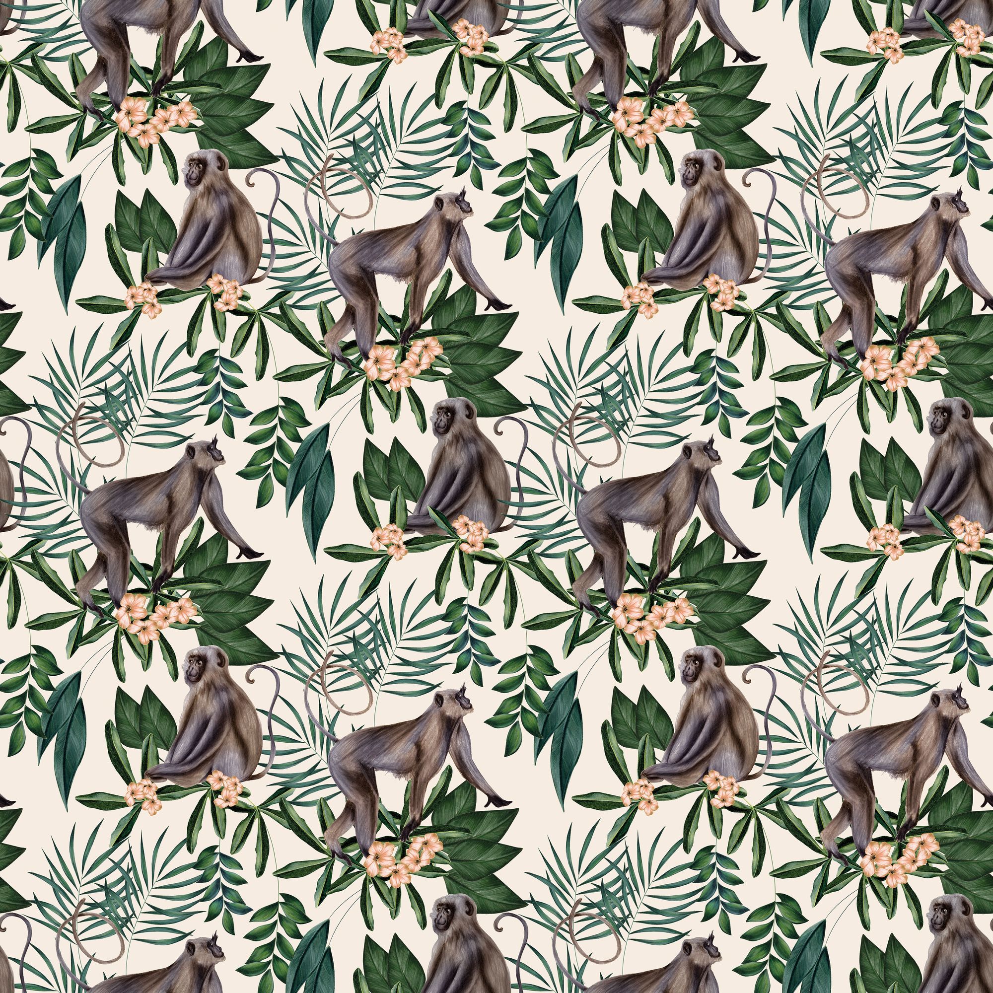 WLD53108W Morris Cream Cream Wallpaper by Ohpopsi