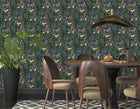 WLD53109W Morris Dark Sable Dark Sable Wallpaper by Ohpopsi