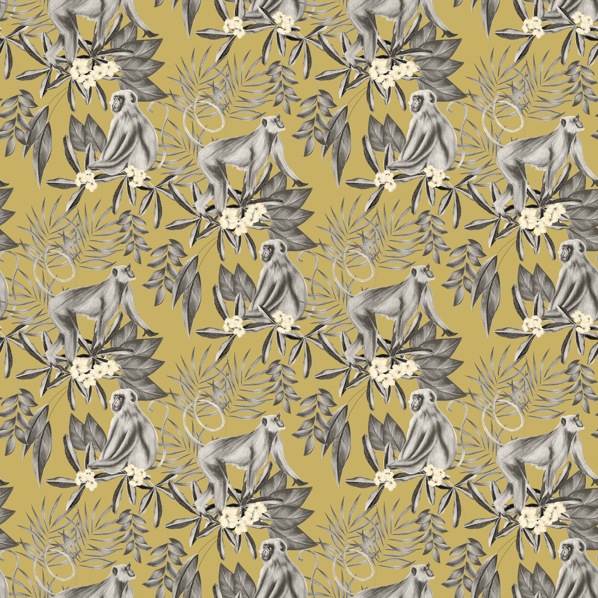 WLD53110W Morris Mustard Mustard Wallpaper by Ohpopsi