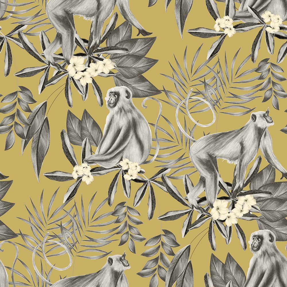 WLD53110W Morris Mustard Mustard Wallpaper by Ohpopsi