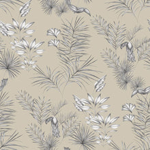 WLD53112W Toucan Toile Linen Toile Linen Wallpaper by Ohpopsi