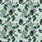 WLD53115W Hummingbird Duck Egg Duck Egg Wallpaper by Ohpopsi