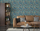 WLD53117W Tropical Parrot Indigo Multi Indigo Multi Wallpaper by Ohpopsi