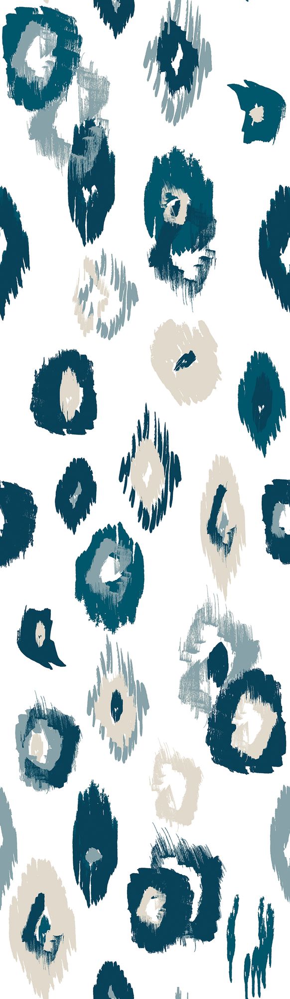 WLD53118W Animal Ikat Wilderness White & Serpentine Wilderness White & Serpentine Wallpaper by Ohpopsi