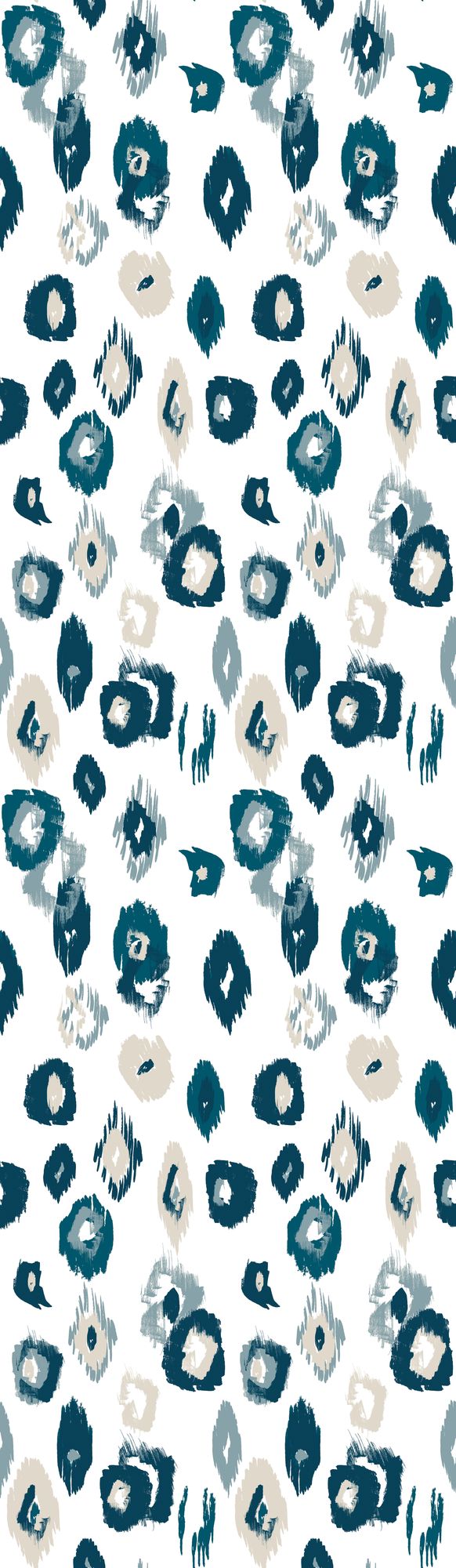 WLD53118W Animal Ikat Wilderness White & Serpentine Wilderness White & Serpentine Wallpaper by Ohpopsi