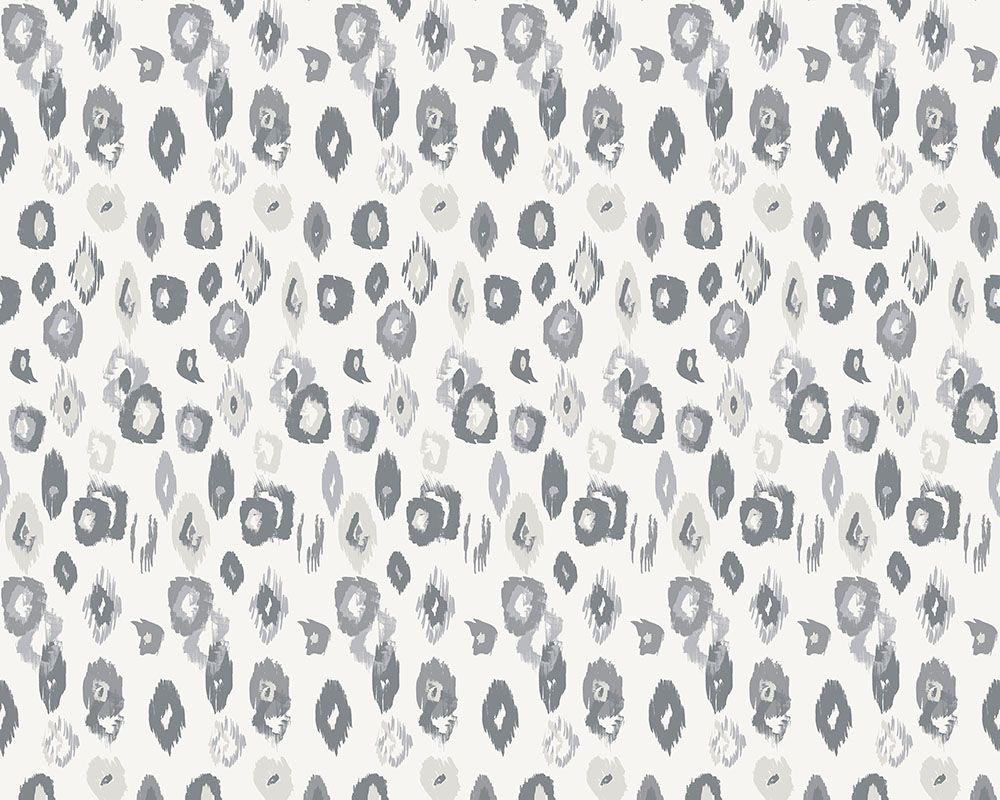WLD53119W Animal Ikat Wilderness White & Stone Wilderness White & Stone Wallpaper by Ohpopsi