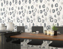 WLD53119W Animal Ikat Wilderness White & Stone Wilderness White & Stone Wallpaper by Ohpopsi