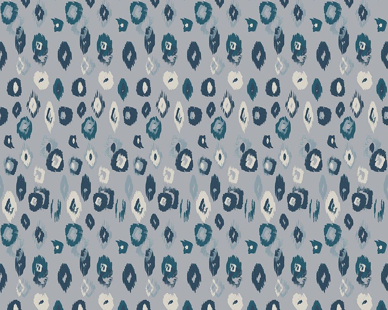 WLD53120W Animal Ikat Serpentine & Ink Serpentine & Ink Wallpaper by Ohpopsi