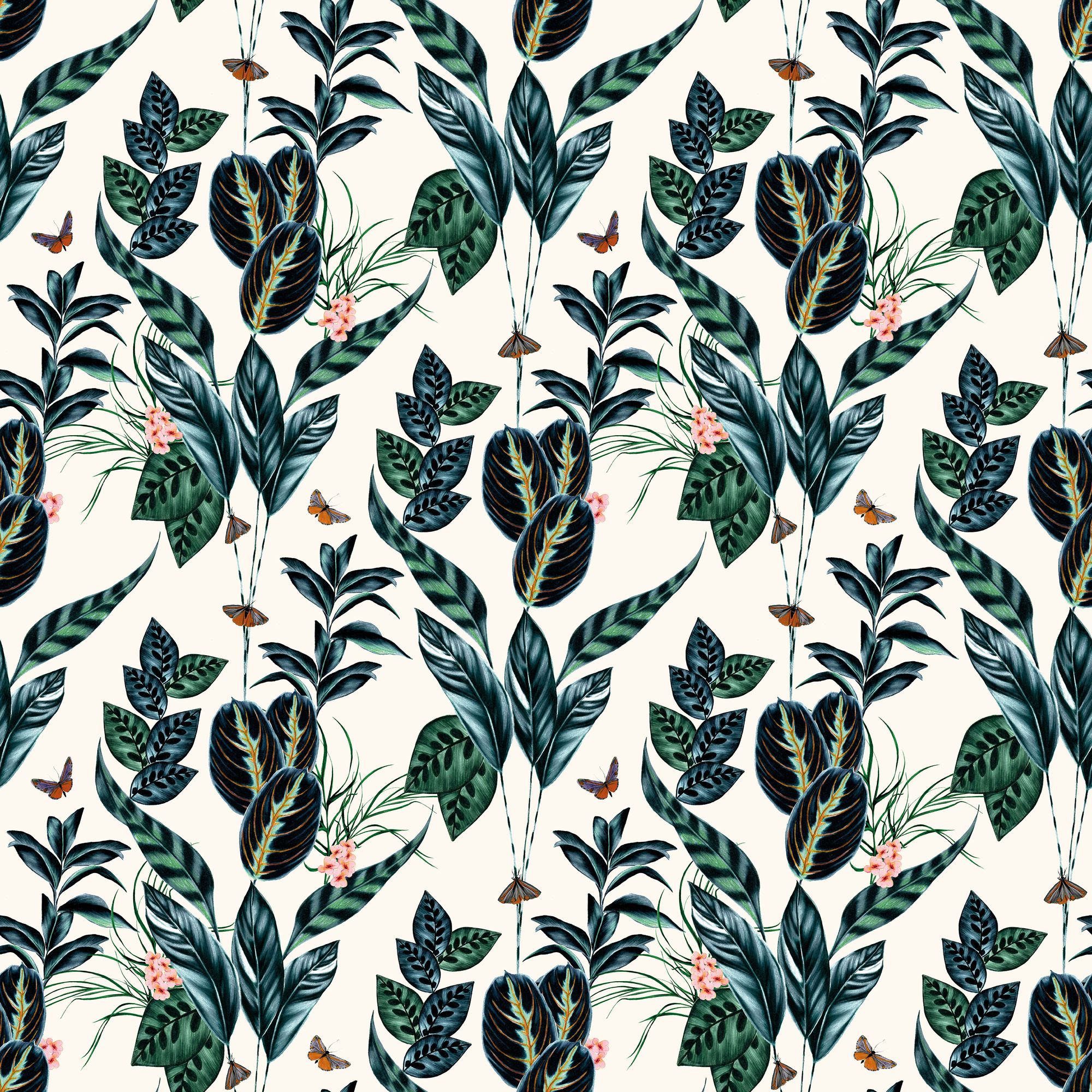 WLD53122W Spirit Wilderness White Wilderness White Wallpaper by Ohpopsi