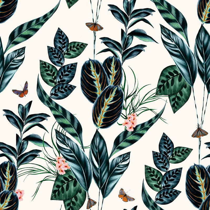 WLD53122W Spirit Wilderness White Wilderness White Wallpaper by Ohpopsi
