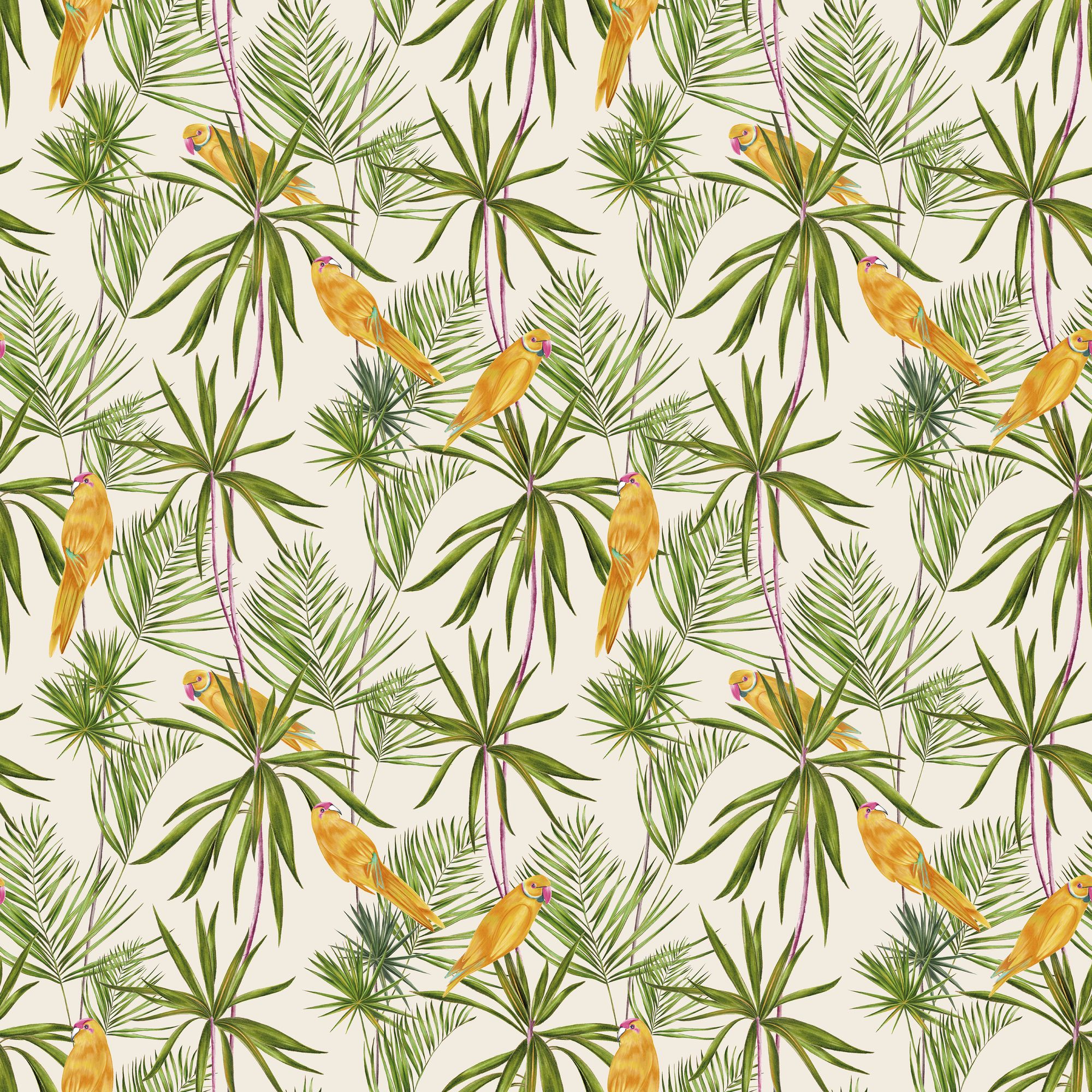 WLD53125W Paradise Chalk Chalk Wallpaper by Ohpopsi