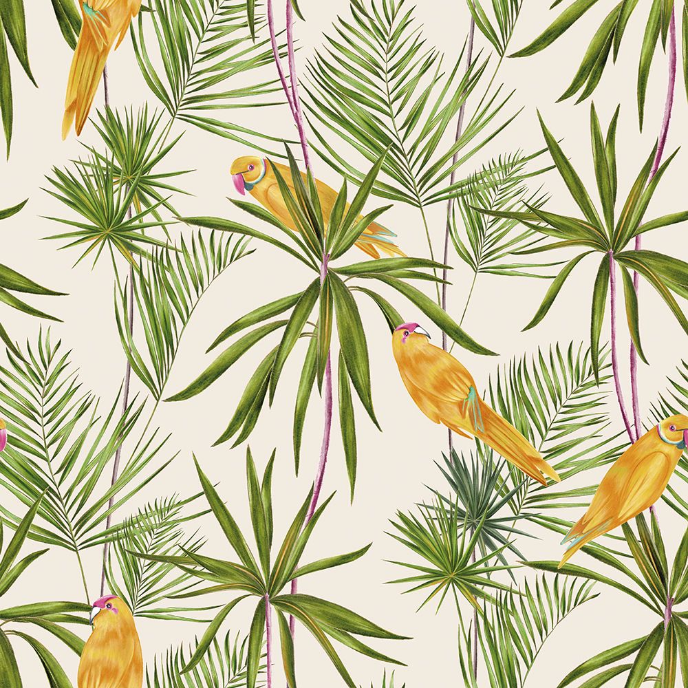 WLD53125W Paradise Chalk Chalk Wallpaper by Ohpopsi