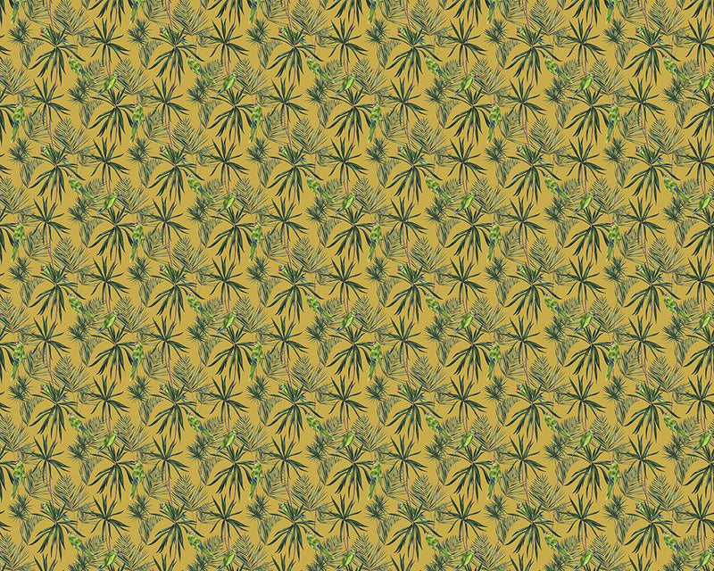 WLD53126W Paradise Mustard Mustard Wallpaper by Ohpopsi