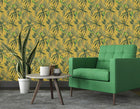 WLD53126W Paradise Mustard Mustard Wallpaper by Ohpopsi