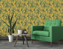WLD53126W Paradise Mustard Mustard Wallpaper by Ohpopsi