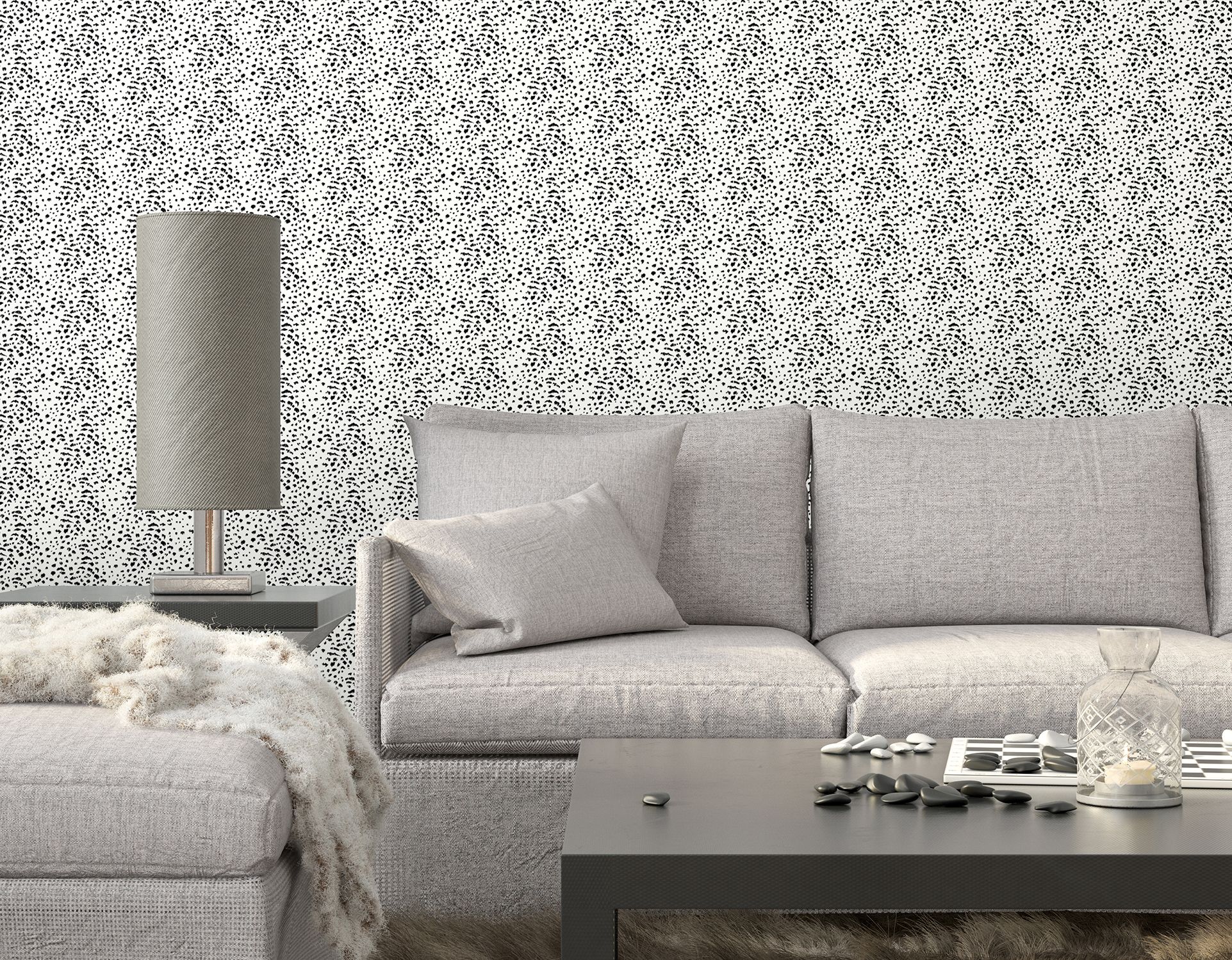 WLD53128W Cheetah Spot Wilderness White Wilderness White Wallpaper by Ohpopsi