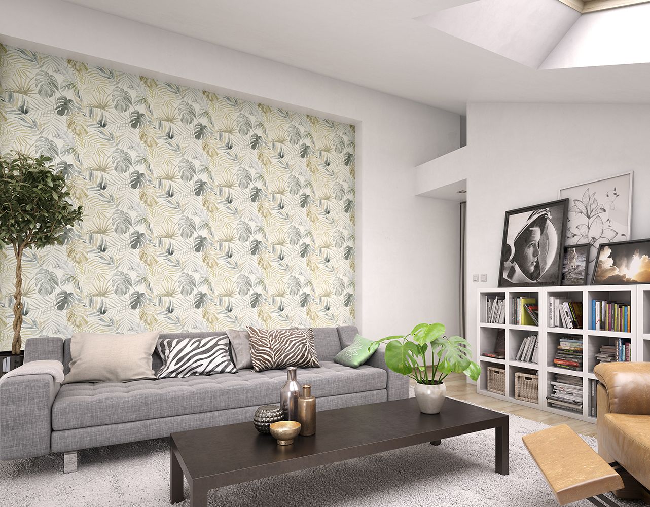 WLD53130W Tropica Linen & Stone Linen & Stone Wallpaper by Ohpopsi