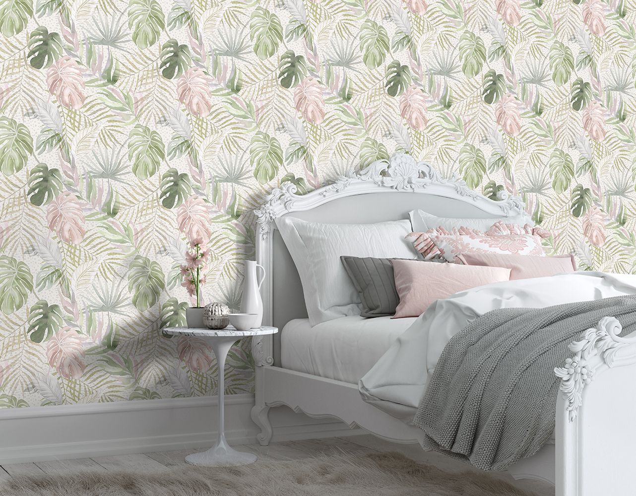 WLD53131W Tropica Powder Powder Wallpaper by Ohpopsi