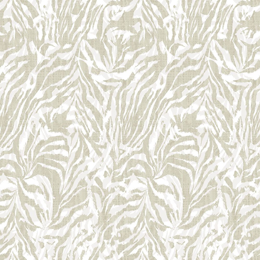 WLD53134W Zebra Linen Linen Wallpaper by Ohpopsi