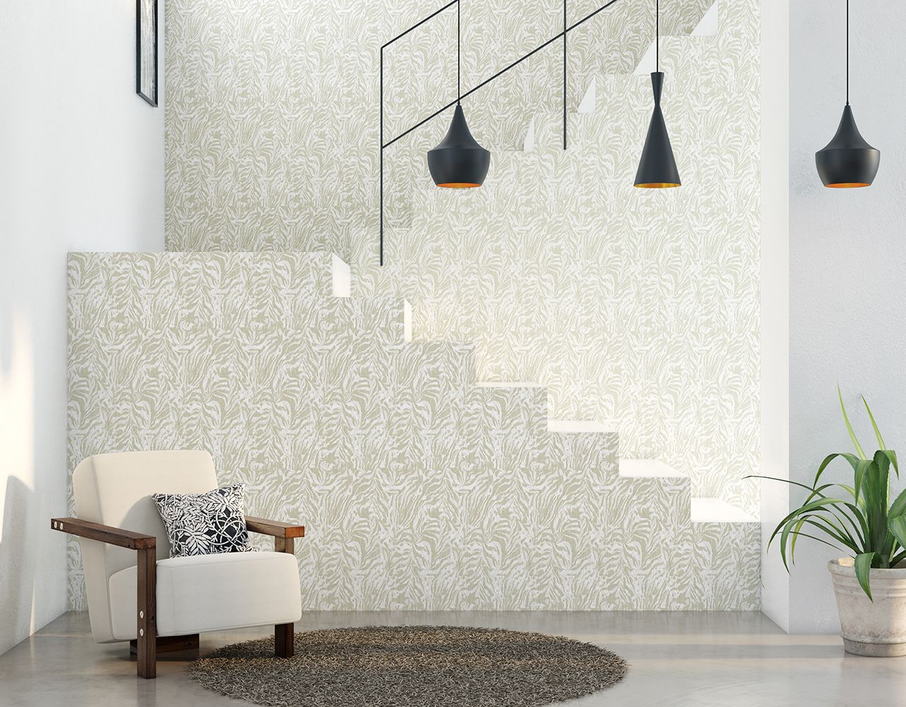 WLD53134W Zebra Linen Linen Wallpaper by Ohpopsi