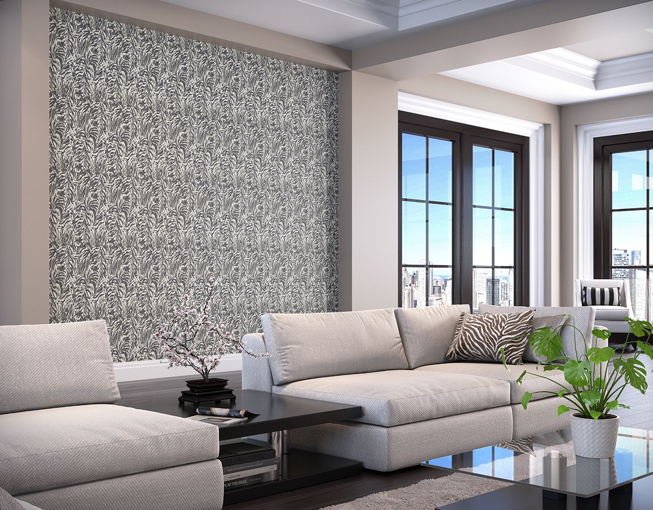 WLD53135W Zebra Sable Sable Wallpaper by Ohpopsi