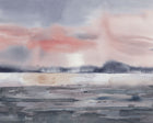 WND50106M Sunset Inky Blush Mural by Ohpopsi