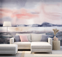 WND50106M Sunset Inky Blush Mural by Ohpopsi