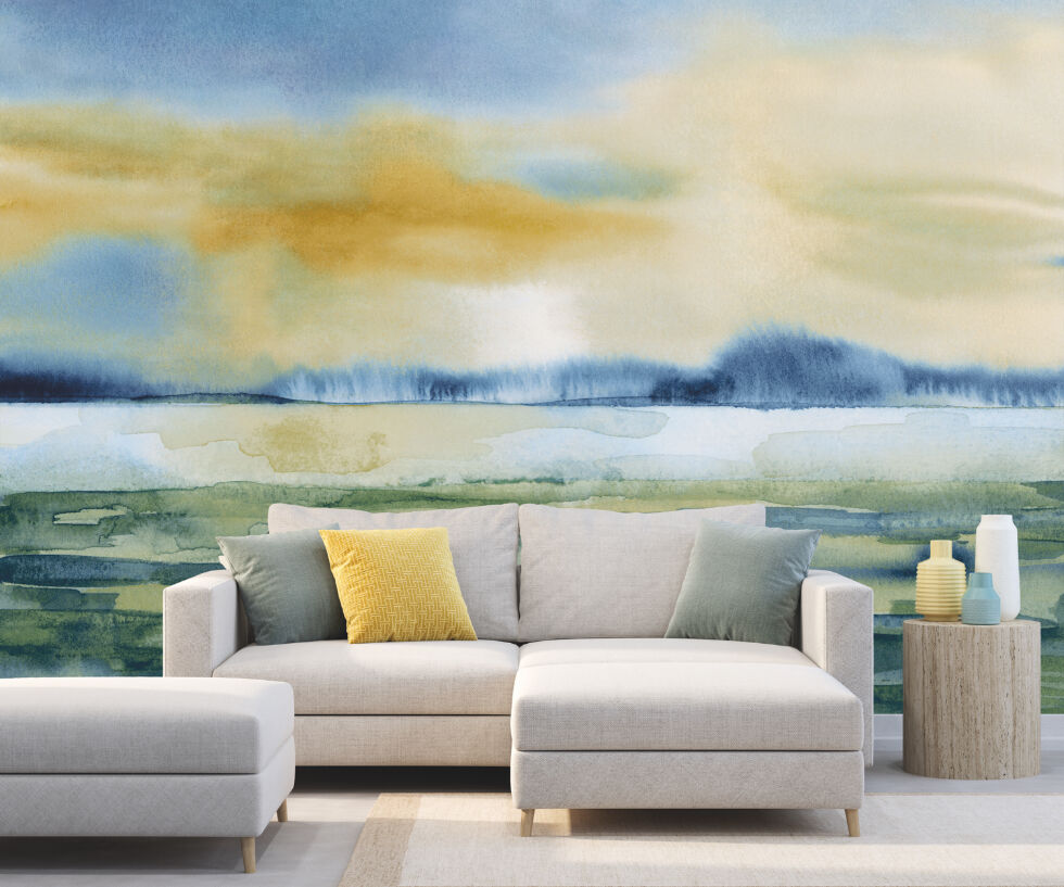 WND50110M Sunset Azure Mural by Ohpopsi