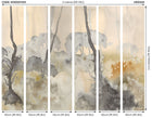 WND50112M Forest Seasons Slate & Linen Mural by Ohpopsi