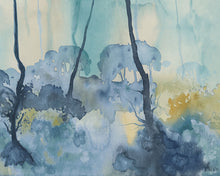 WND50113M Forest Seasons Indigo Mural by Ohpopsi