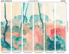 WND50114M Forest Seasons Jade & Blush Mural by Ohpopsi