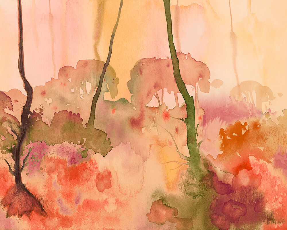 WND50115M Forest Seasons Paprika Mural by Ohpopsi
