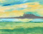 WND50119M Horizon Cobalt & Sun Mural by Ohpopsi