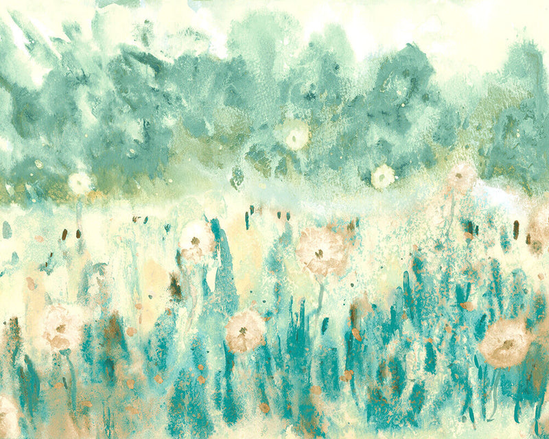 WND50120M Meadow Jade & Linen Mural by Ohpopsi