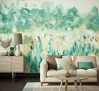 WND50120M Meadow Jade & Linen Mural by Ohpopsi